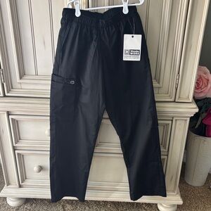Women’s WonderWink Black Elastic-Waist Medical Scrub Pants NWT XS Small Petite